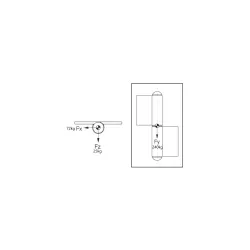 Pánt s platňou dvojdielny 120mm (ľavý) Pánt s platňou dvojdielny 120mm (ľavý)